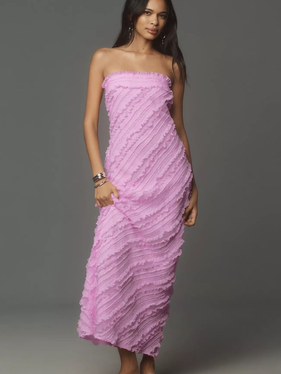Endless Rose Dresses & Skirts - Endless Rose Anthropologie Strapless Textured Column Midi Dress Size Medium NEW